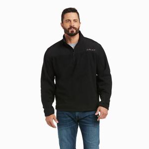 Ariat Basis 2.0 1/4 Zip Hoodie Herr Svarta | 865-PYWNTJ