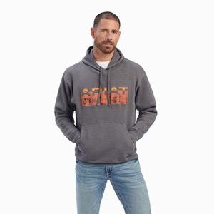 Ariat Desert Roam Hoodie Herr Grå | 157-BHRYDW