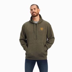 Ariat Devotion Eagle Hoodie Herr Olivgröna | 049-YXFAHV