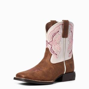 Ariat Double Kicker Western Stövlar Barn Bruna | 594-QTCASB