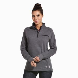 Ariat FR Rev 1/4 Zip Skjorta Dam Grå | 563-MIBJAQ