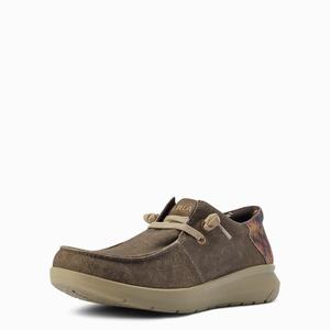 Ariat Hilo Stretch Spets Sneakers Herr Mörkbruna | 520-WPFUMD