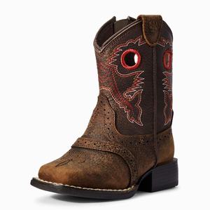 Ariat Lil' Stompers Beaumont Western Stövlar Barn Bruna | 832-JBQIDY