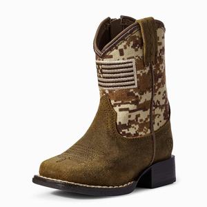 Ariat Lil' Stompers Dallas Western Stövlar Barn Bruna | 960-NCWMGF