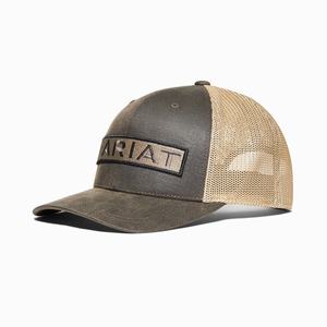 Ariat Long Rectangle Logo Patch Hatt Herr Bruna | 563-UTHFOA