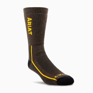 Ariat Midweight Merino Wool Performance Strumpor Herr Bruna | 329-ZCVYJP