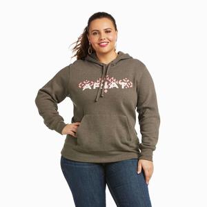 Ariat REAL Arm Logo Hoodie Dam Bruna | 157-PAWJUF