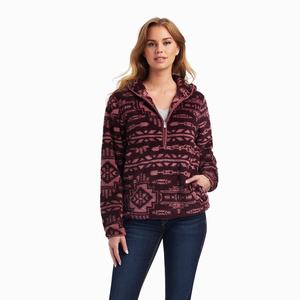 Ariat REAL Berber Hoodie Dam Bruna Rosa | 439-WSEALP