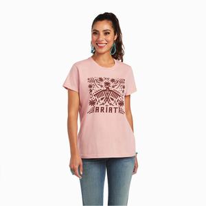 Ariat REAL Relaxed Fiesta Logo Blast Dam Rosa | 206-UFJBWO