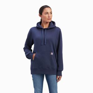 Ariat Rebar Aztec Flag Tryck Hoodie Dam Indigo | 698-YNWPUL