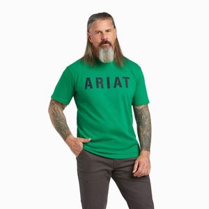 Ariat Rebar Bomull Strong Block Short Sleeve Herr Gröna | 459-OSWGQZ