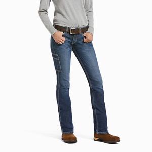 Ariat Rebar DuraStretch Riveter Leg Straight Jeans Dam Olika Färger | 573-ENZWCL