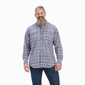 Ariat Rebar Flannel DuraStretch Skjorta Herr Grå | 057-DSYNMA