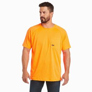 Ariat Rebar Heat Fighter Short Sleeve Herr Orange | 705-GXEHMR