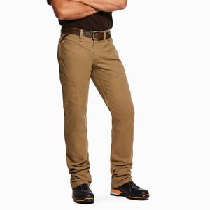 Ariat Rebar M4 Low Rise DuraStretch Made Tough Byxor Herr Khaki | 526-BDFVZS