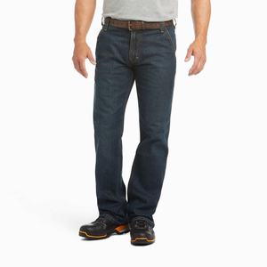 Ariat Rebar M4 Low Rise DuraStretch Workhorse Cut Straight Jeans Herr Olika Färger | 738-RDTFWB