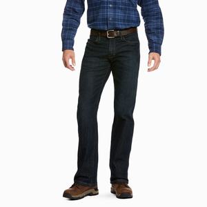 Ariat Rebar M4 Relaxed DuraStretch Basic Straight Jeans Herr Svarta Blå | 089-RCTSQH