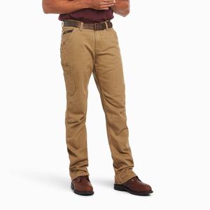 Ariat Rebar M4 Relaxed DuraStretch Washed Twill Dungaree Cut Byxor Herr Khaki | 198-PIBXJU