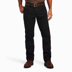 Ariat Rebar M5 DuraStretch Washed Twill Dungaree Leg Byxor Herr Svarta | 582-GQWJYC