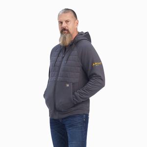 Ariat Rebar Regulator Full Zip Hoodie Herr Grå | 064-FYEXNT