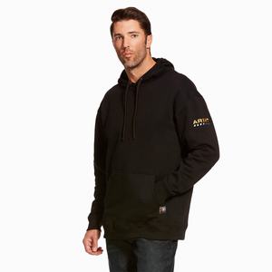 Ariat Rebar Workman Hoodie Herr Svarta | 673-YFQMRI