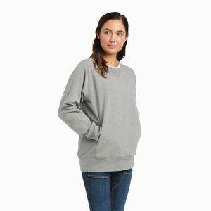 Ariat Rebar Workman Washed Fleece Hoodie Dam Grå | 126-FKZROB