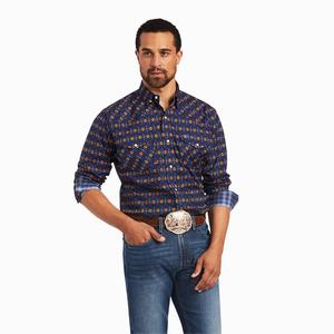 Ariat Relentless Steeled Stretch Klassiska Fit Snap Piketröja Herr Marinblå | 851-WEYBTC