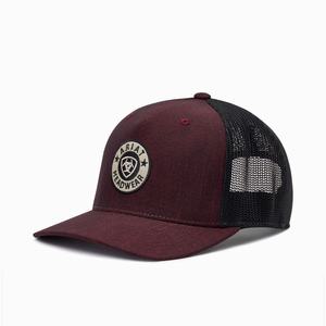 Ariat Round Logo Patch Hatt Herr Vinröda | 127-SROAXL