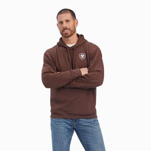 Ariat Southwest Läder Hoodie Herr Bruna | 163-UKXLQD