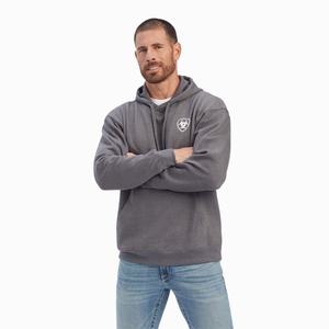 Ariat Southwest Shield Hoodie Herr Grå | 721-XSTMNU