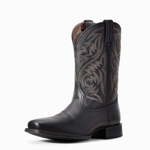 Ariat Sport Herdsman Western Stövlar Herr Svarta | 617-TKMDXP