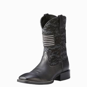 Ariat Sport Patriot Western Stövlar Herr Svarta | 956-WGDHVN