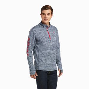 Ariat Team Gridwork 1/4 Zip Ridbyxor Herr Marinblå | 683-HUJXSB