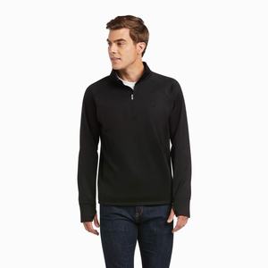 Ariat Tek Team 1/2 Zip Hoodie Herr Svarta Svarta | 935-FMNXDZ