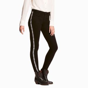 Ariat Ultra Stretch Perfect Rise Chevron Black Skinny Skinny Jeans Dam Svarta | 816-YCNXTA