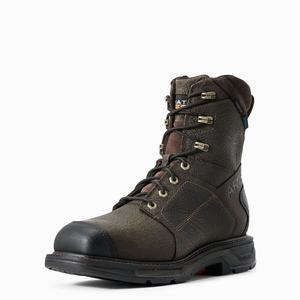 Ariat WorkHog XT 8" Side Zip Vattentäta Carbon Tå Vattentäta Kängor Herr Bruna | 497-OHUYKM