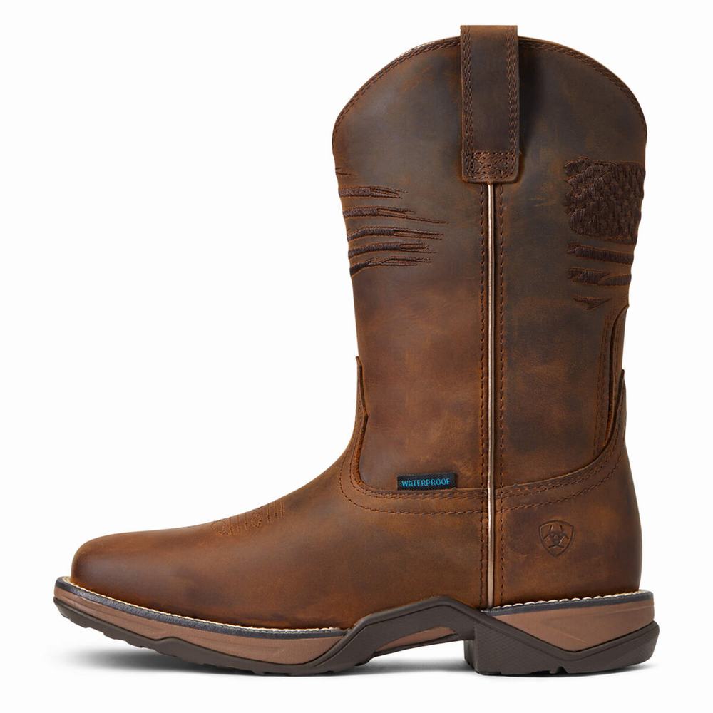 Ariat Anthem Patriot Vattentäta Western Stövlar Dam Bruna | 142-GIMYAE