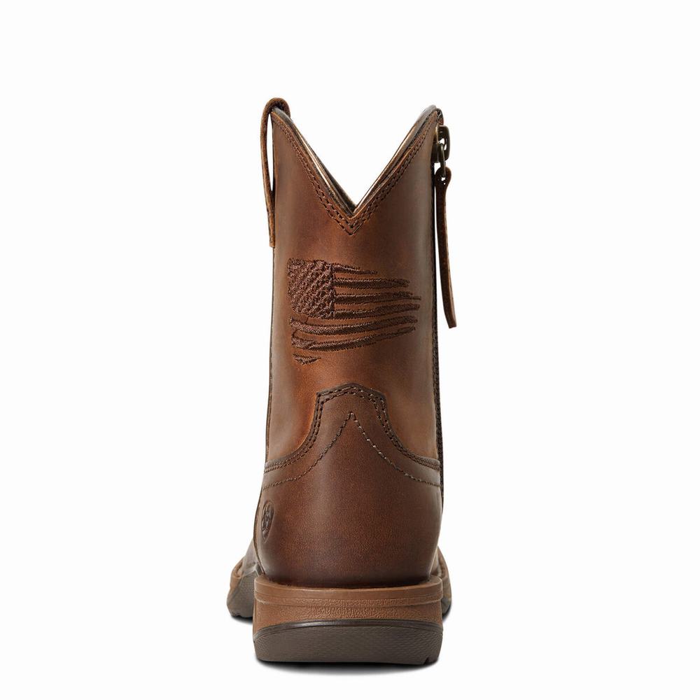 Ariat Anthem Patriot Western Stövlar Barn Bruna | 769-UBPQKC