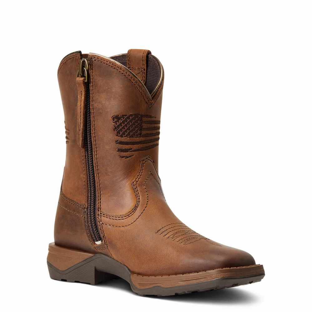 Ariat Anthem Patriot Western Stövlar Barn Bruna | 769-UBPQKC