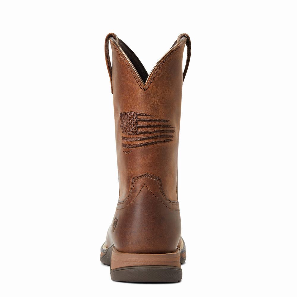 Ariat Anthem Patriot Western Stövlar Barn Bruna | 873-ISZBQN