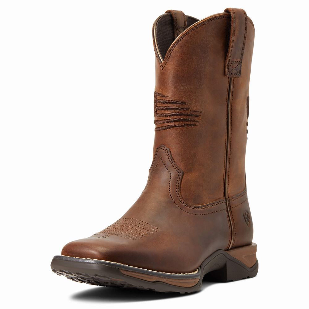 Ariat Anthem Patriot Western Stövlar Barn Bruna | 873-ISZBQN