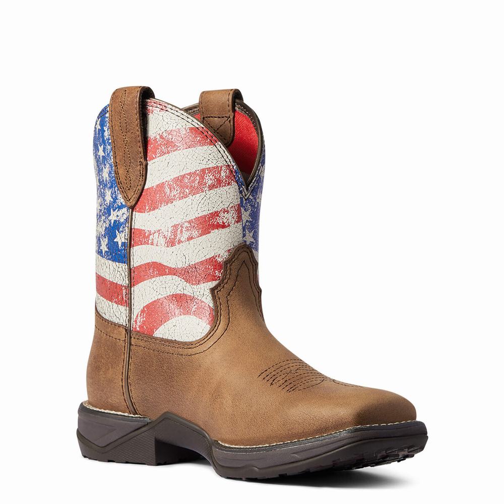 Ariat Anthem Patriot Western Stövlar Dam Röda Bruna | 763-PQRJGH