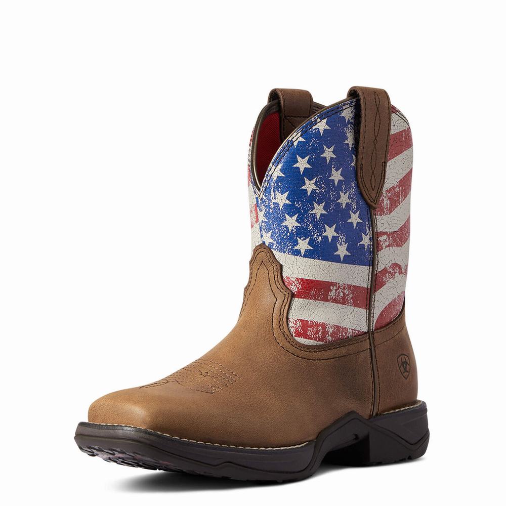 Ariat Anthem Patriot Western Stövlar Dam Röda Bruna | 763-PQRJGH