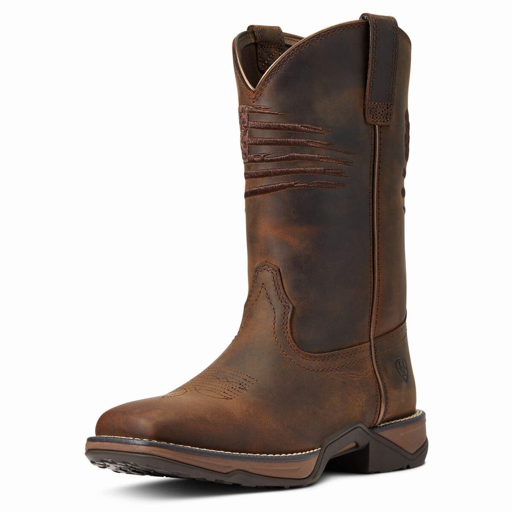 Ariat Anthem Patriot Western Stövlar Dam Bruna | 937-QGJHPN