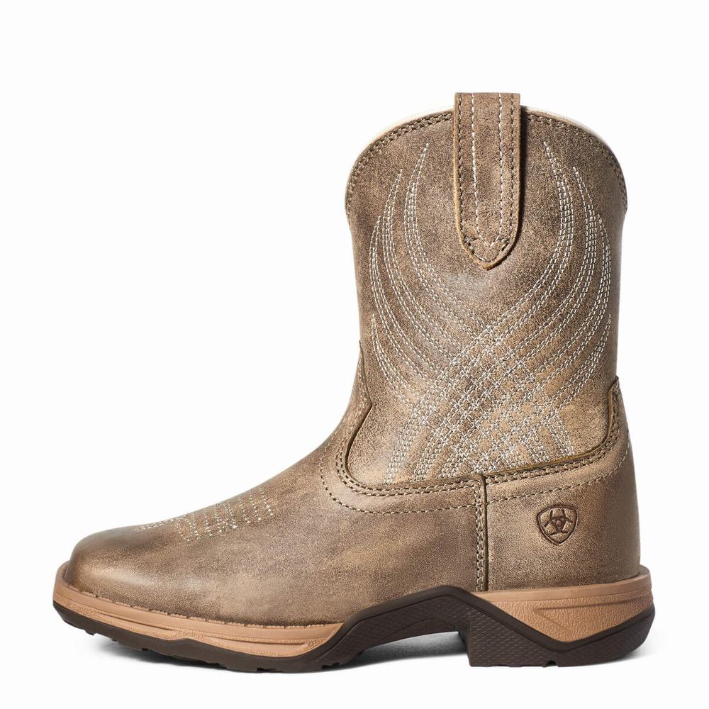 Ariat Anthem Western Stövlar Barn Bruna | 256-PZODXB