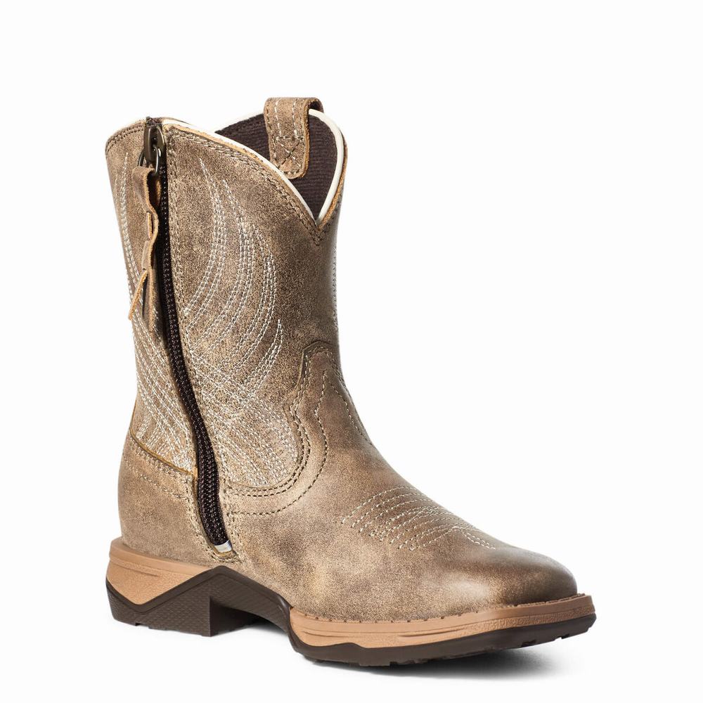 Ariat Anthem Western Stövlar Barn Bruna | 256-PZODXB