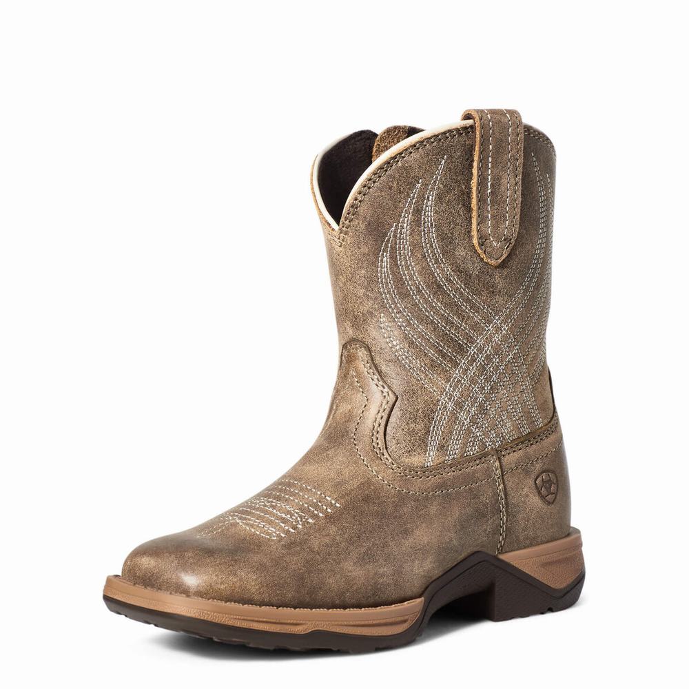 Ariat Anthem Western Stövlar Barn Bruna | 256-PZODXB