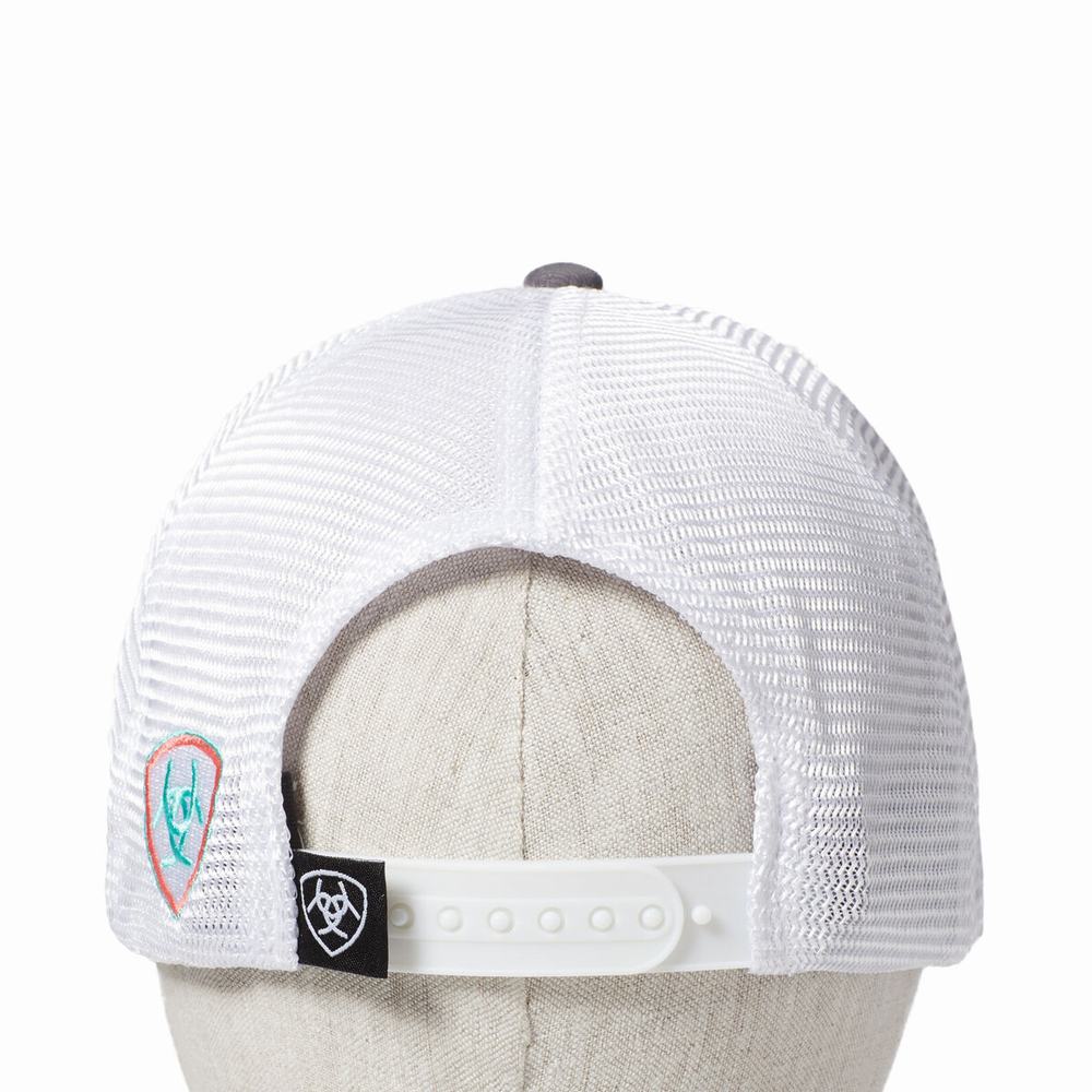 Ariat Aztec Logo Snapback Hatt Dam Grå | 478-IBAMGE