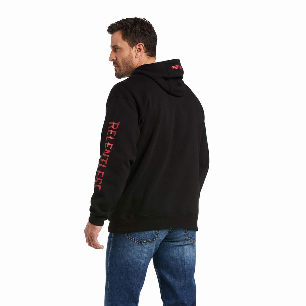 Ariat Basic Hoodie Herr Röda | 302-XIUTZJ