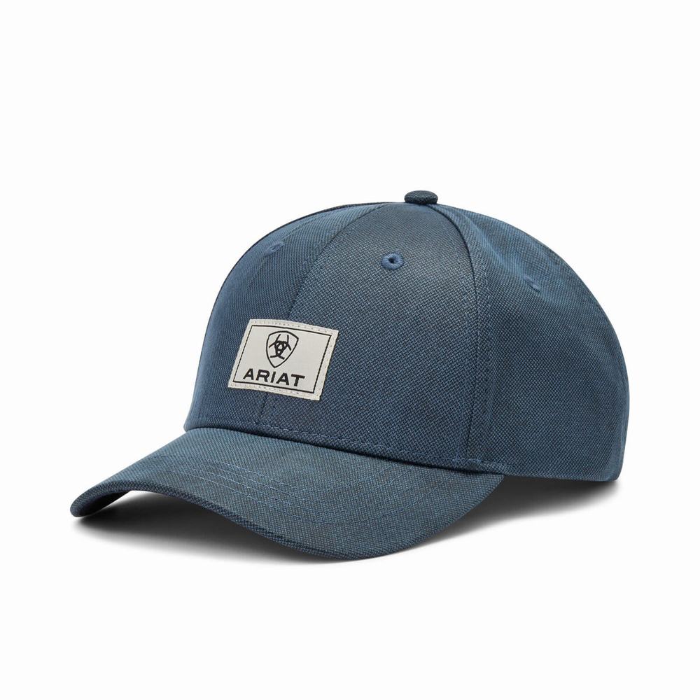 Ariat Box Logo Patch Hatt Herr Blå | 314-LCORVG